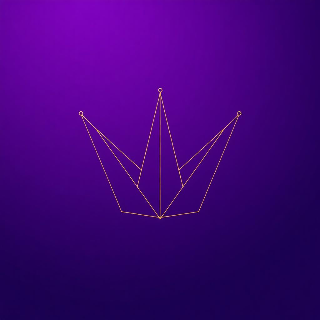 King Purple Web Agency brand mark: a minimal gold crown outline on deep purple